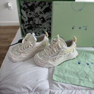 Stylish White and Cream Sneakers